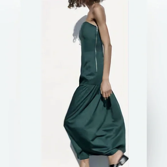 Zara Topstitched Midi Dress - Picture 6 of 17